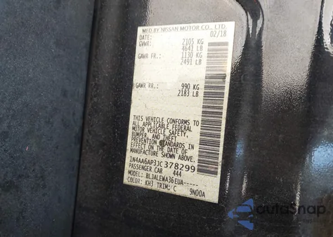 2018 Nissan Maxima 3.5 Sl from USA, damaged, VIN 1N4AA6AP3JC378299